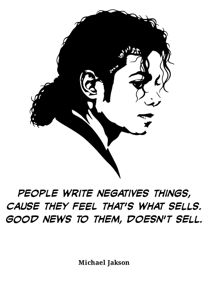 Michael Jackson Silhouette with Quote