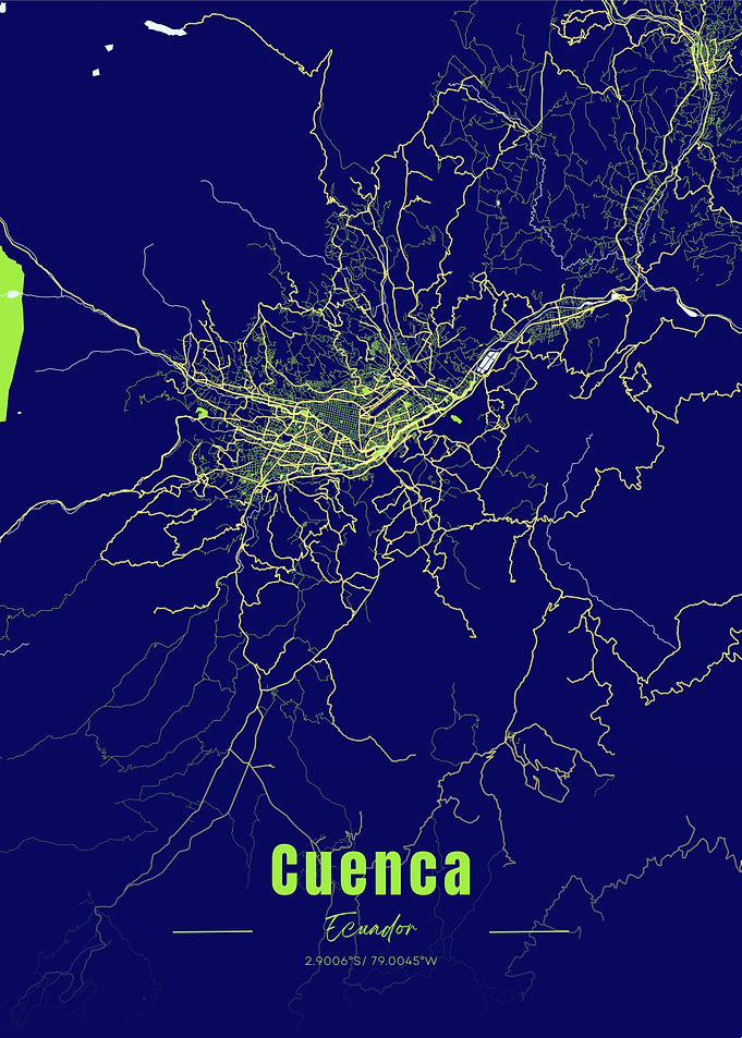 Cuenca, Ecuador City Map