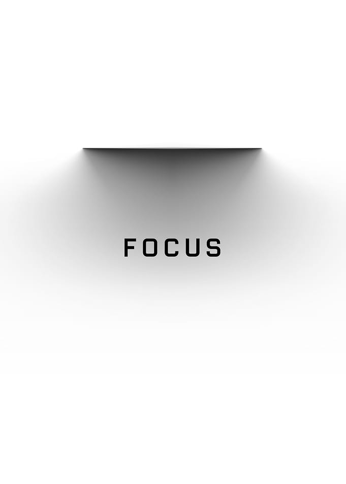Focus Minimalist Text Art