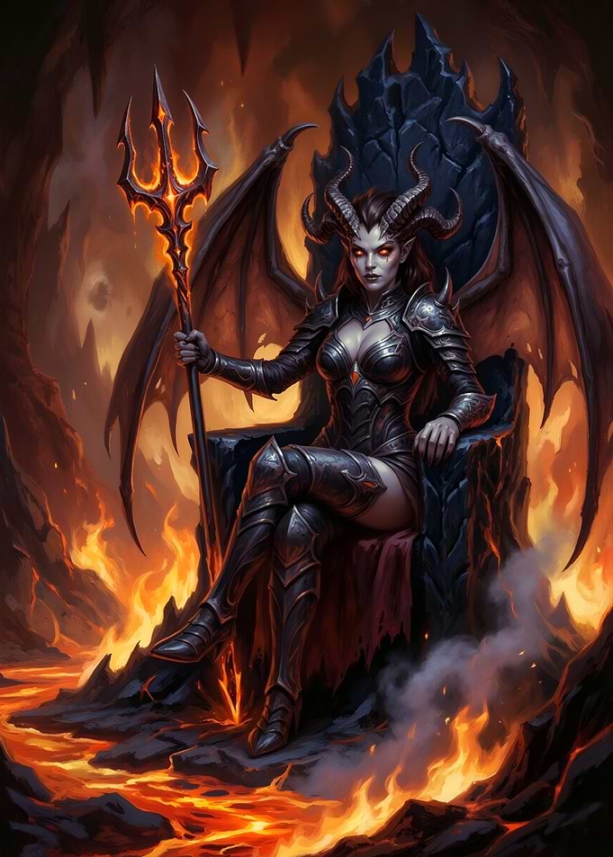 Demon Queen on Throne