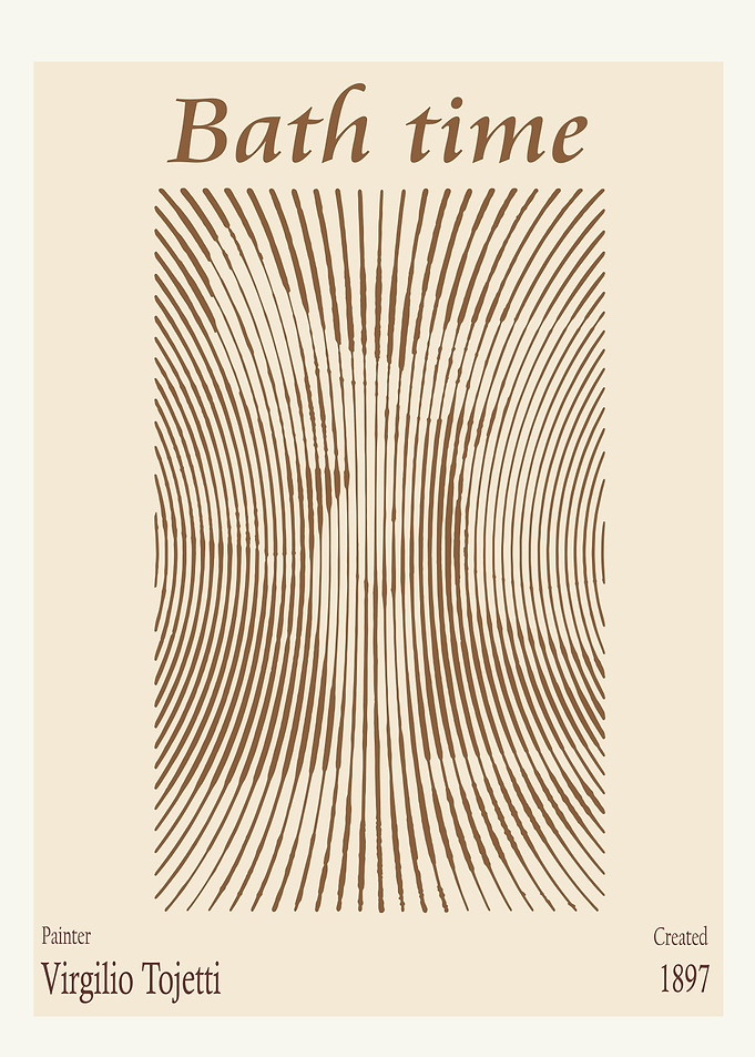 Bath Time Vintage Art Print