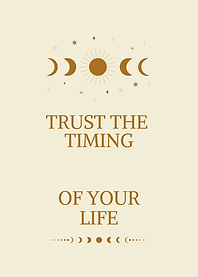 Trust the Timing of Your Life, Modern BoHo style