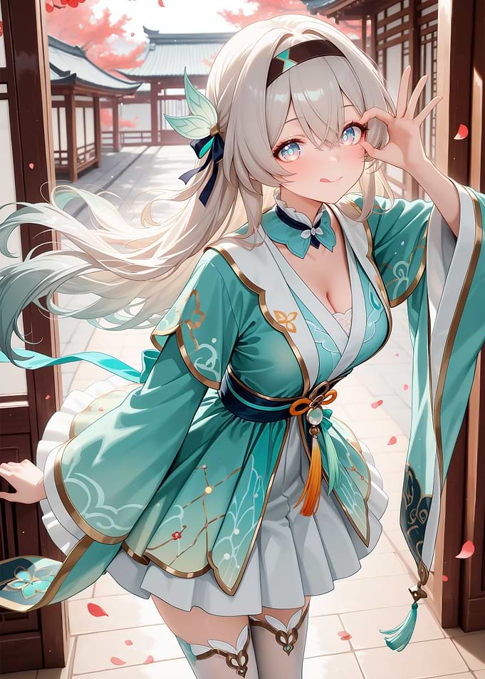 Anime Girl in Traditional Japanese Setting
