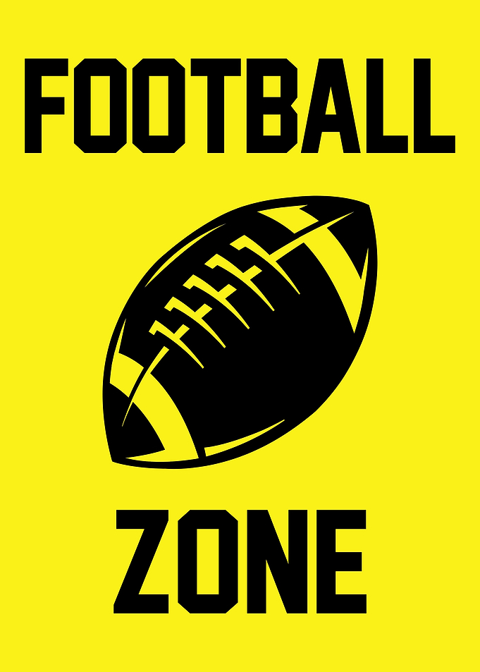 Football Zone Black and Yellow Graphic