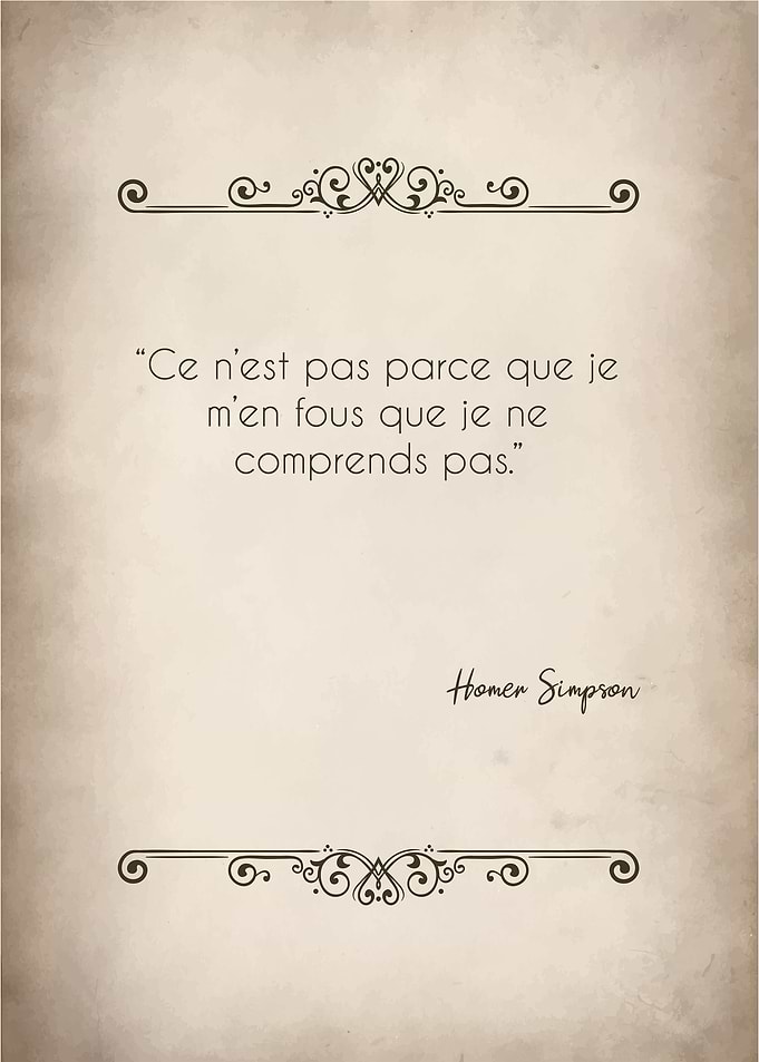 Homer Simpson Quote in French