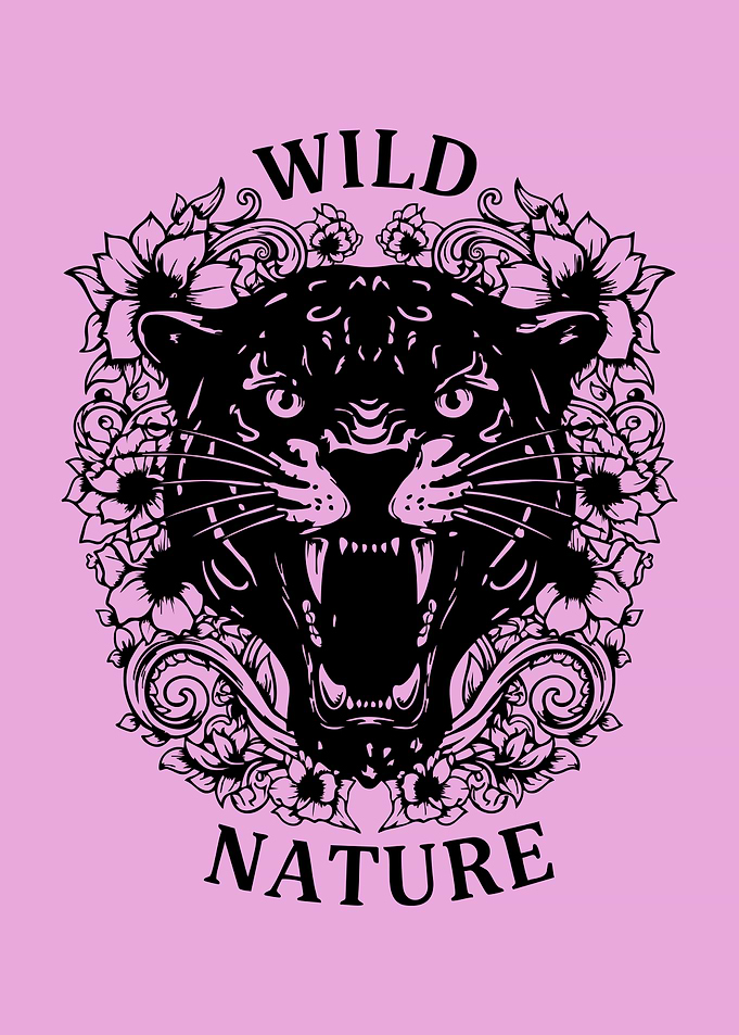 Wild Nature Black Panther Illustration