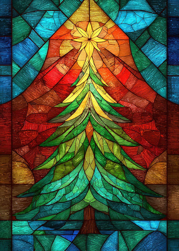 Stained Glass Christmas Tree