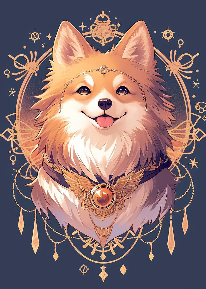 Ornate Dog Portrait