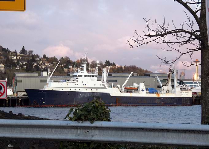 Docked Ship in Seattle