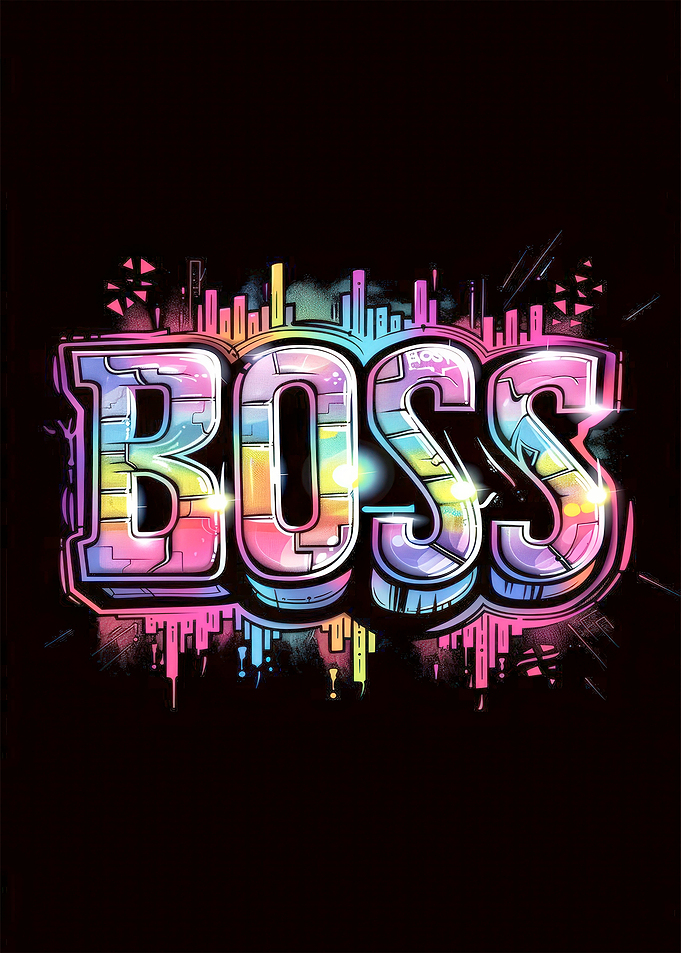 Colorful Boss Graffiti Art