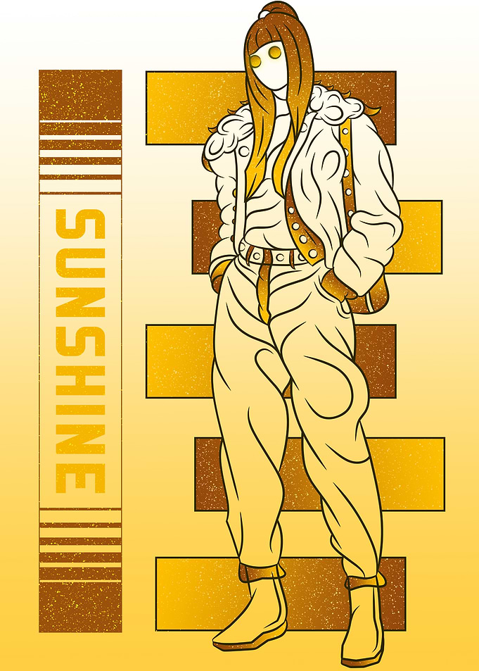 Yellow Sunshine Fashion Illustration