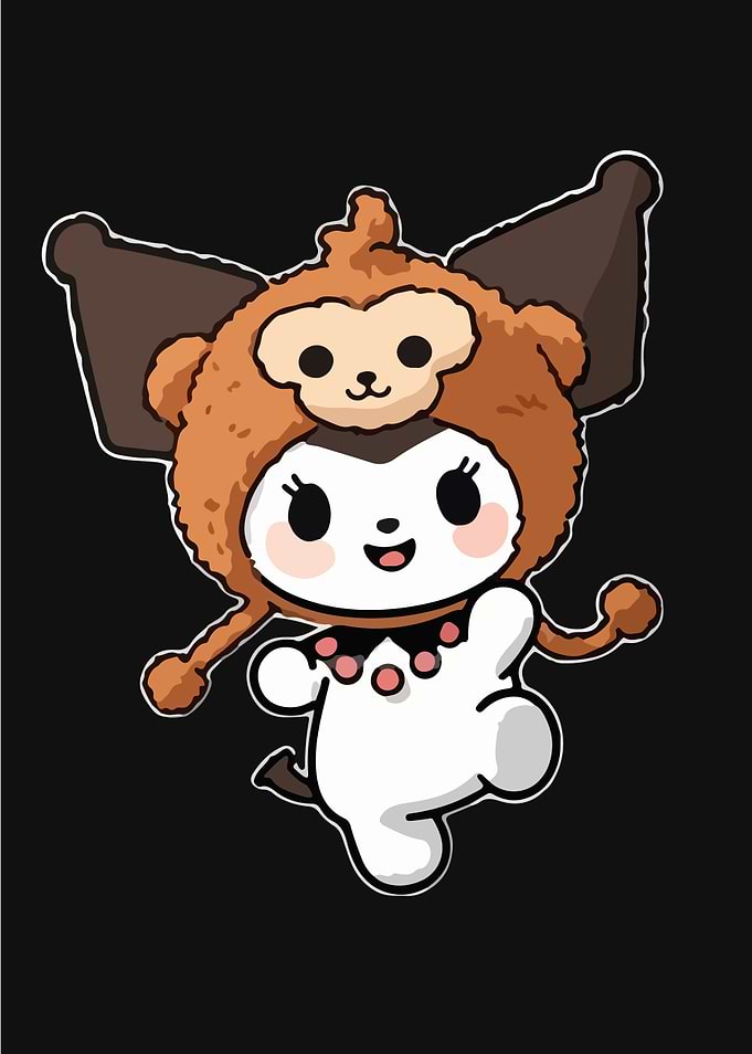 Kuromi in Monkey Costume