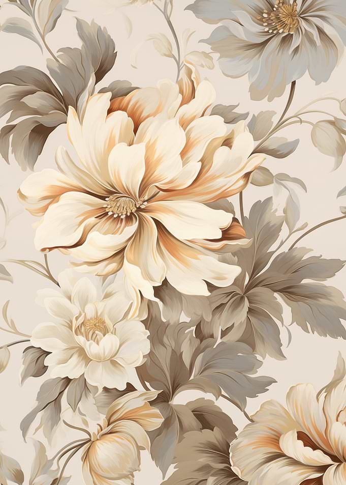 Cream and Beige Flowers