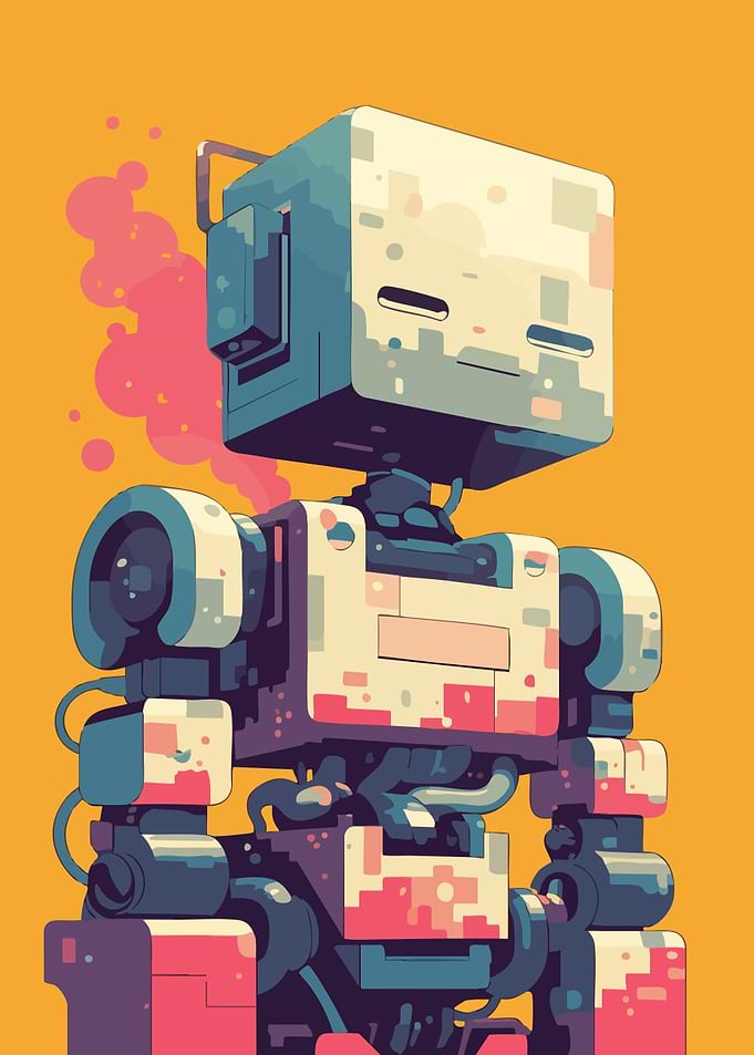 Robot Character Art Illustration