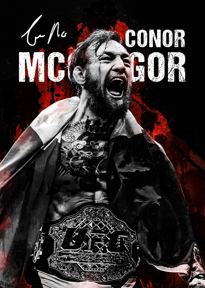 Conor McGregor UFC Champion Portrait