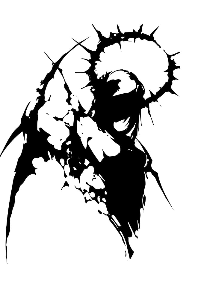 Abstract Black and White Figure