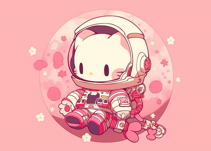 Hello Kitty Astronaut in Pink Space