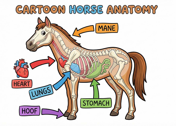 Cartoon Horse Anatomy