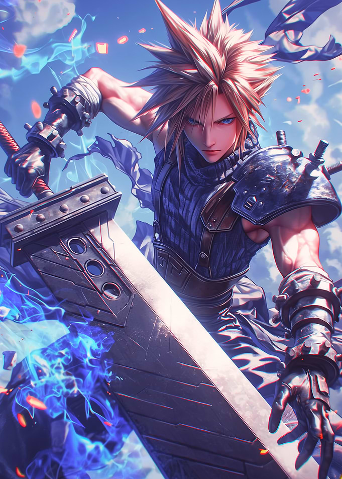 Cloud Strife with Buster Sword