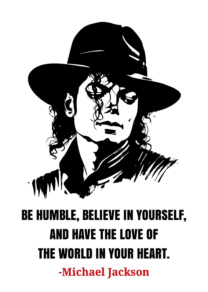 Michael Jackson Portrait with Quote
