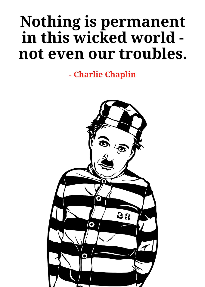 Charlie Chaplin Quote Art