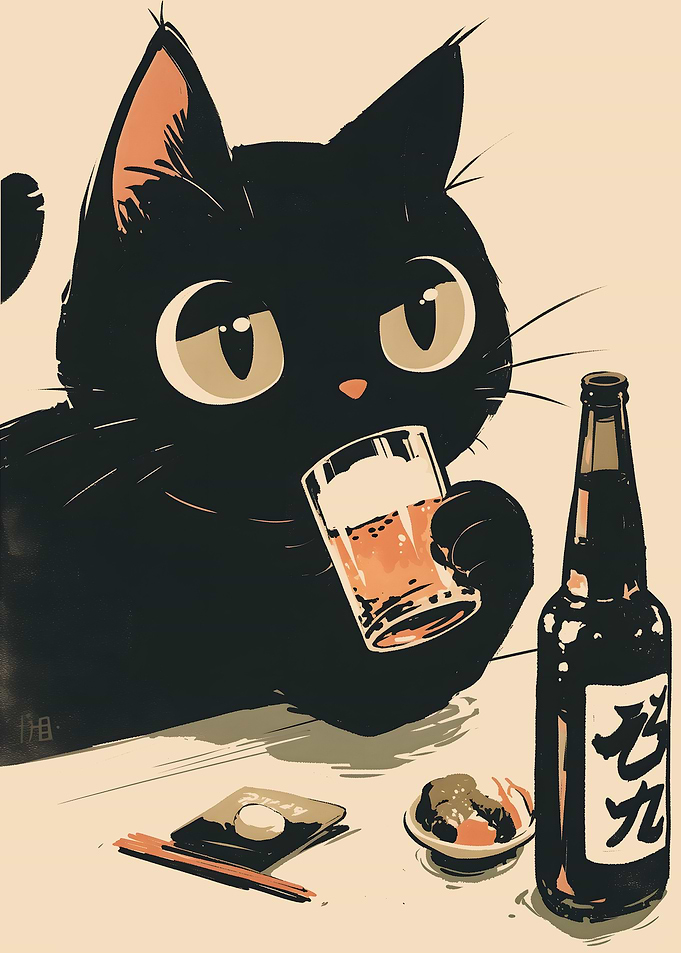 Funny Tipsy Cat Beer