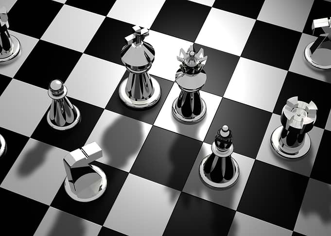 Chess Pieces on Board