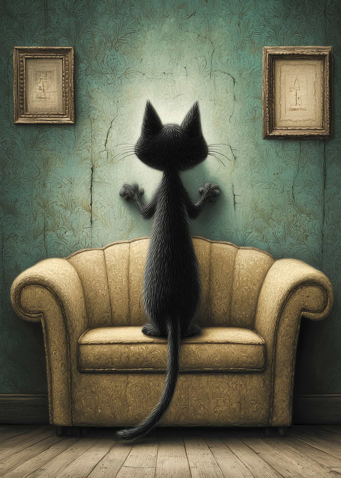 Black Cat on Couch