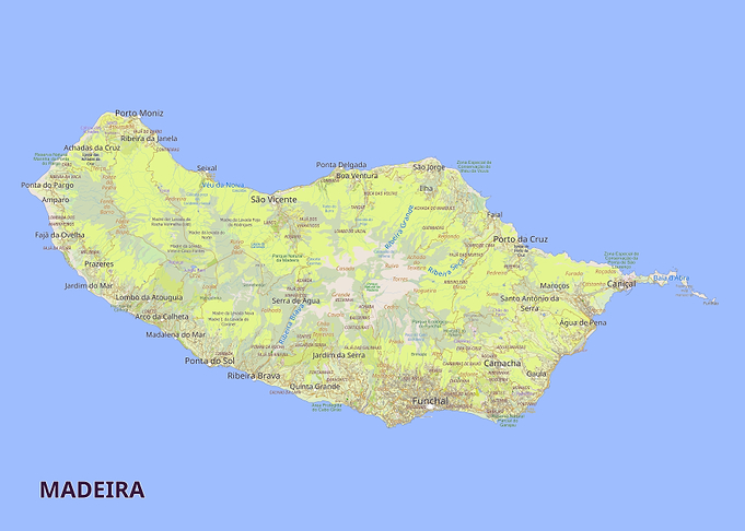 Detailed Map of Madeira Island