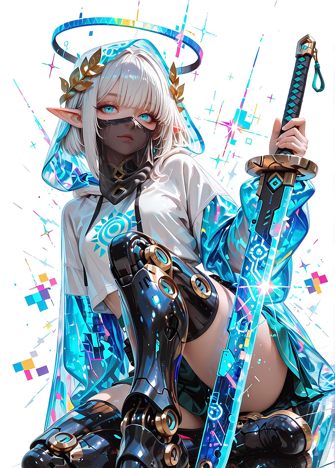 Cyberpunk Warrior Elf
