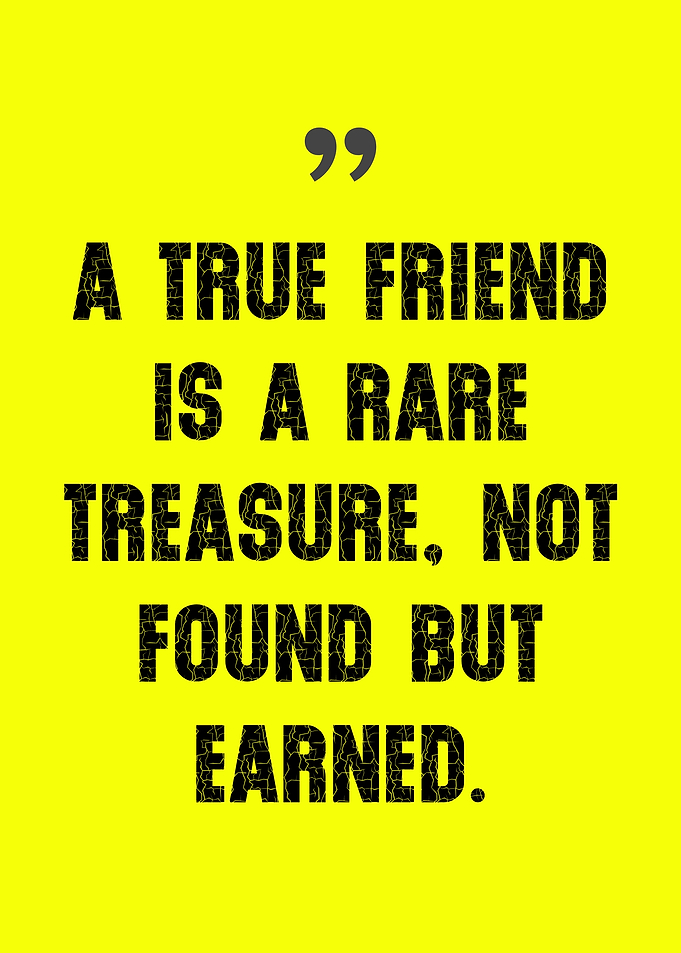 Friendship Quote on Yellow Background