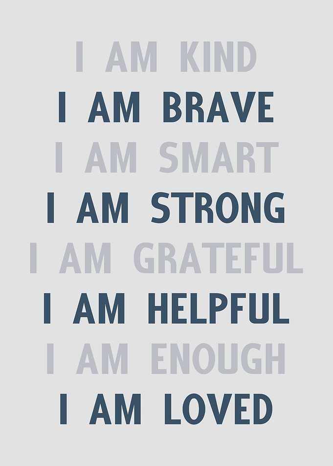 Positive Affirmations Text Art