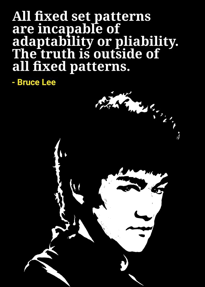 Bruce Lee Quote Black and White