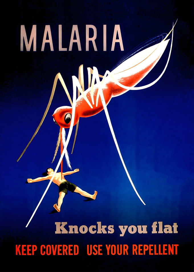 Malaria Prevention Vintage Poster