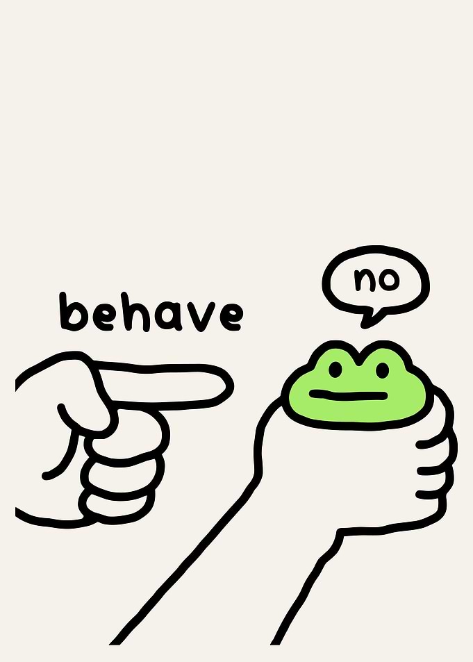 Dishonest Frog Funny Frog Meme Behave No