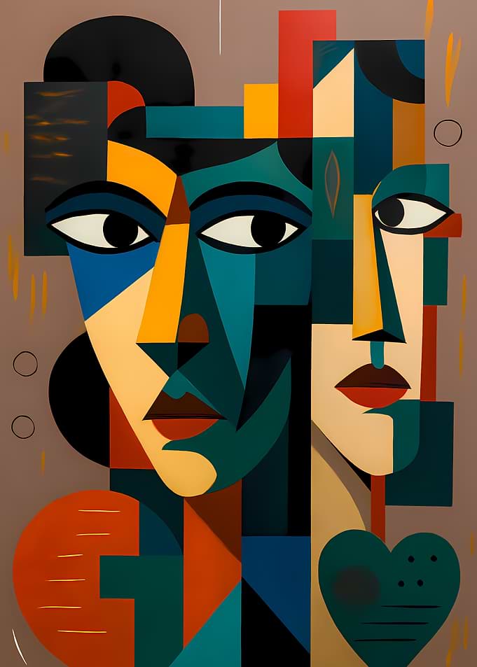 Abstract Faces Pulso Pictórico
