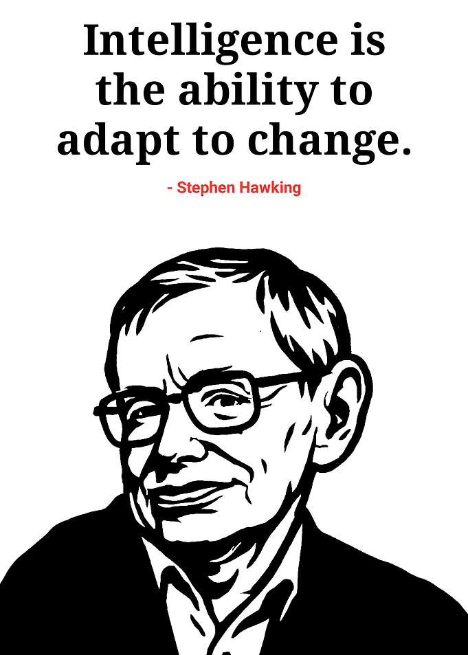 Stephen Hawking Quote Portrait