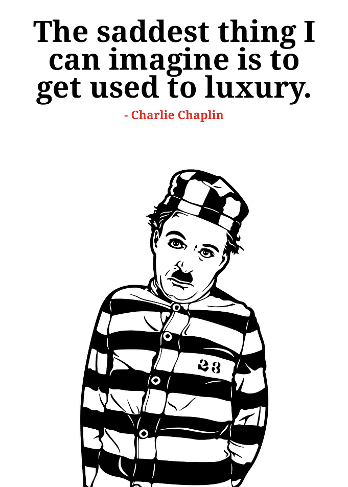 Charlie Chaplin Quote Art