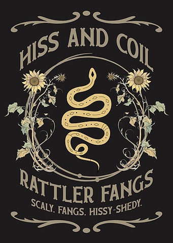 Hiss and Coil Rattler Fangs Art