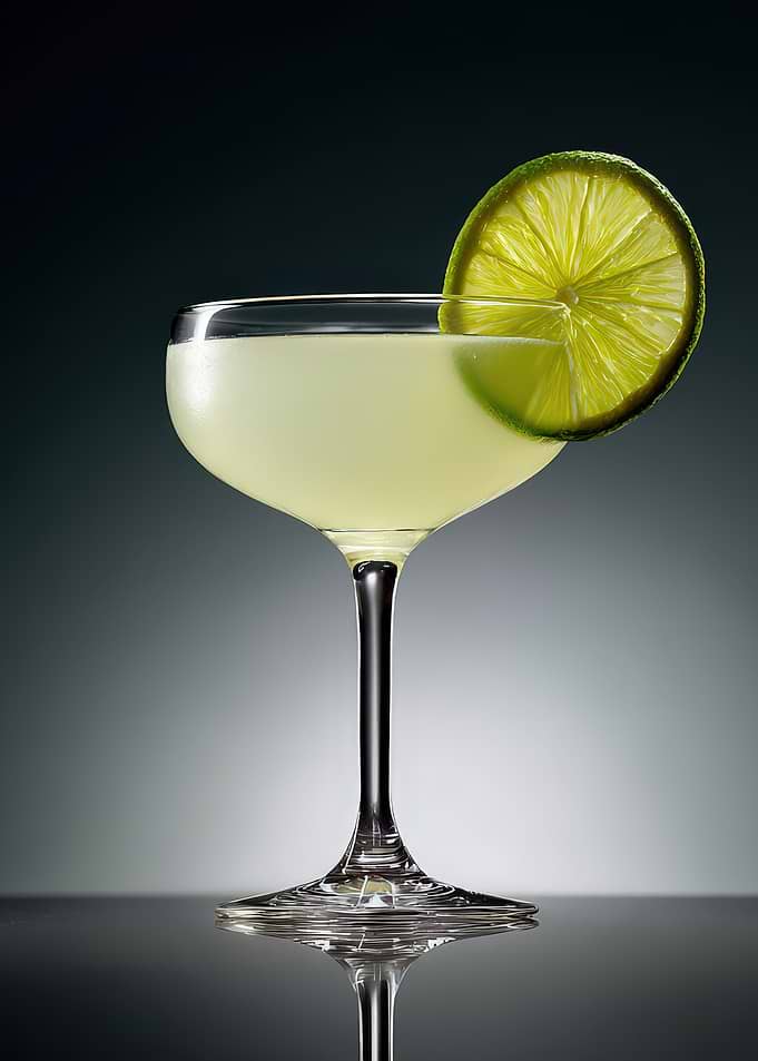 Lime Cocktail in Coupe Glass