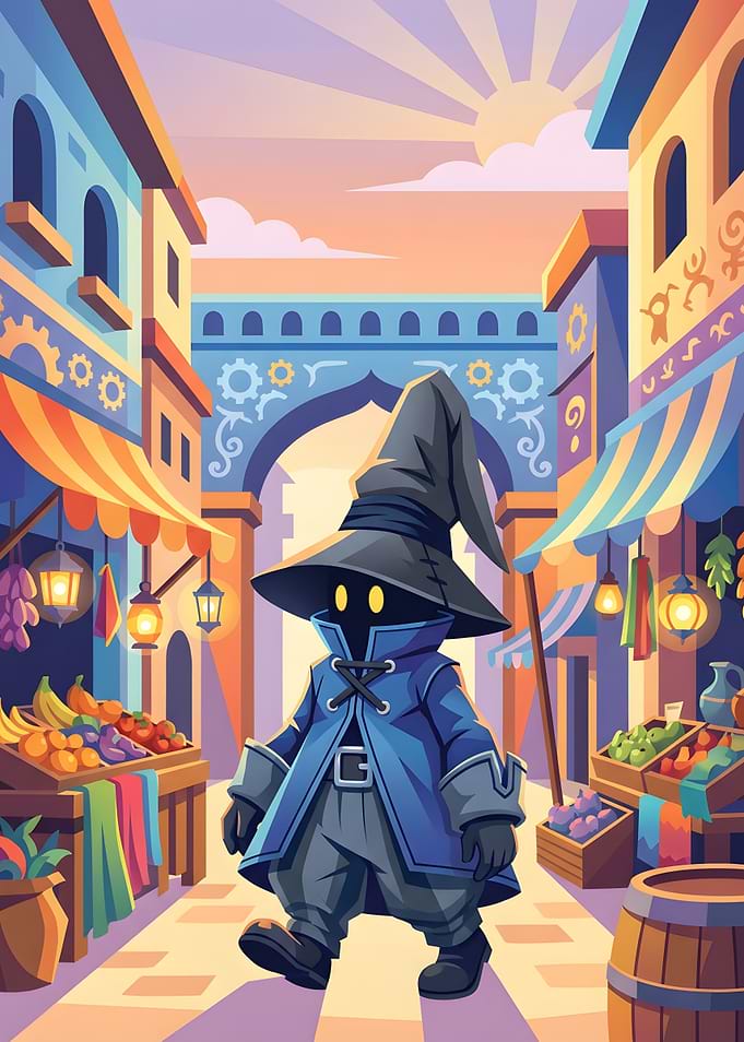 Vivi Ornitier in a market