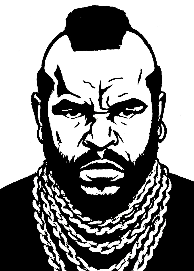 Mr. T Black and White Portrait