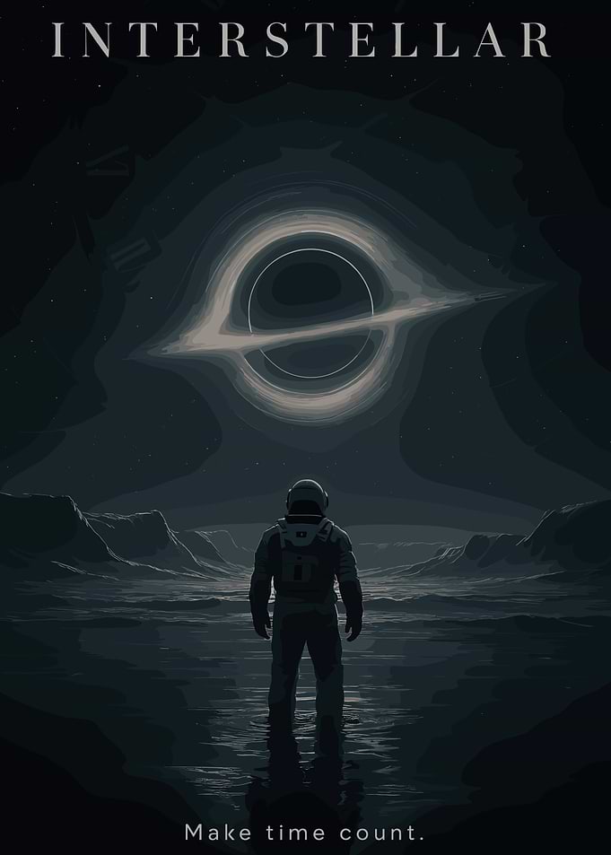 Interstellar Pixel Art Poster