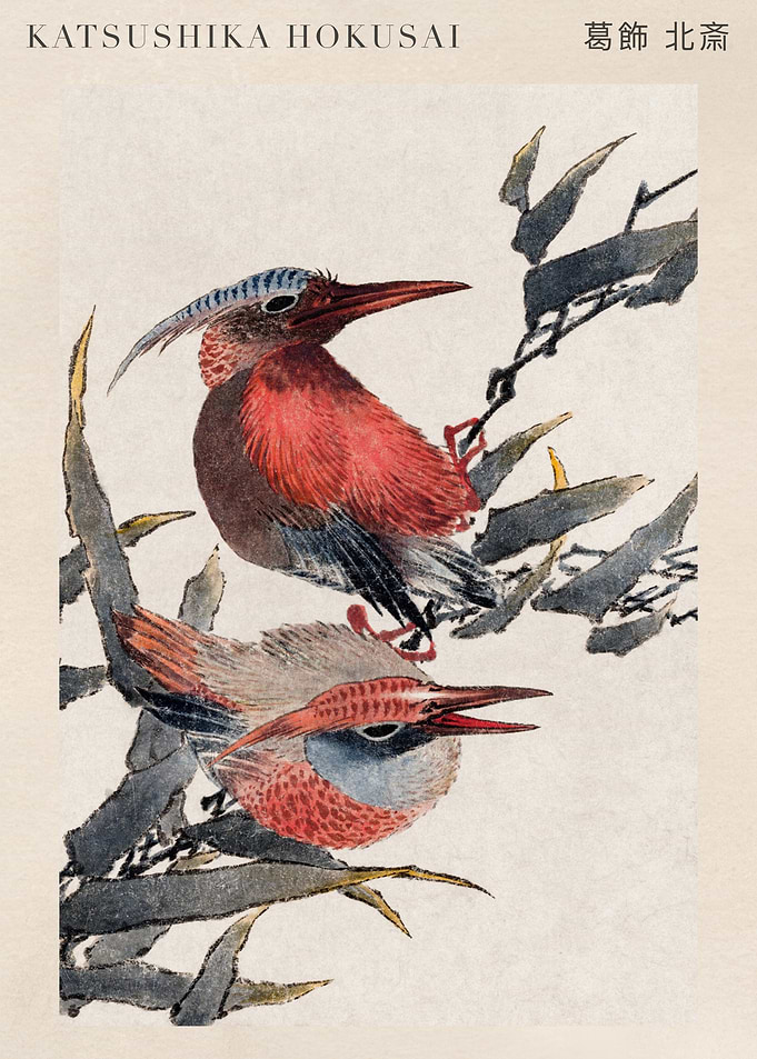 Hokusai Birds on Branch