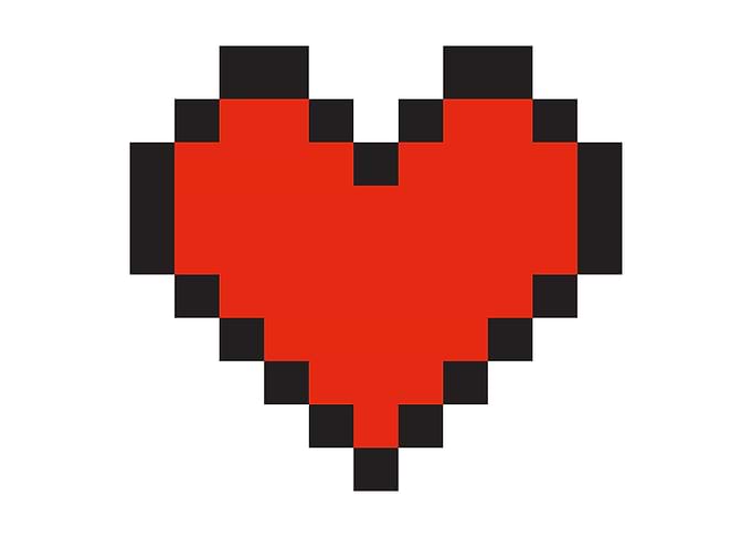 Pixelated Red Heart