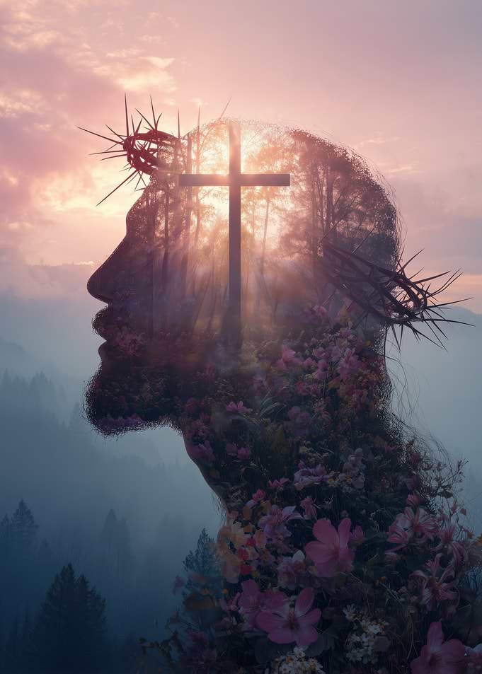 Jesus Christ Double Exposure