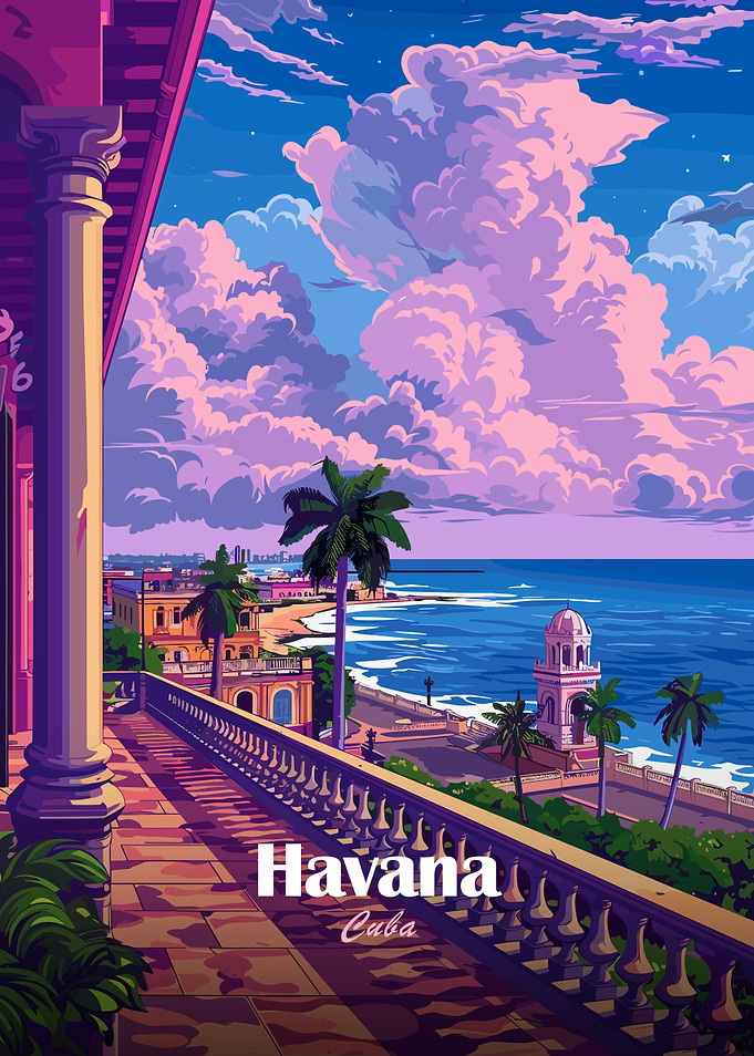 Havana, Cuba: Coastal Cityscape
