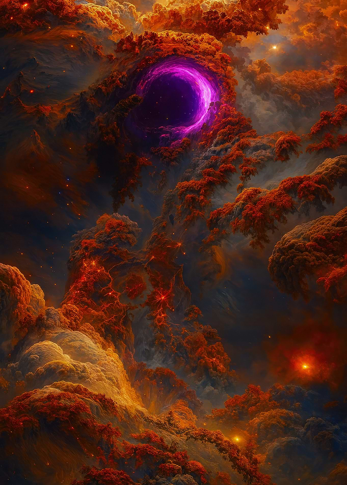 Nebula with Purple Portal