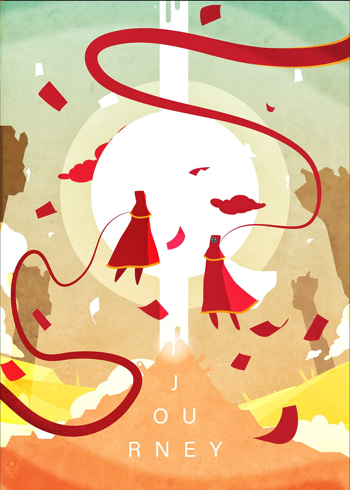 Journey Game Minimalist Poster Art