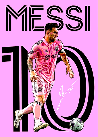 Lionel Messi Inter Miami Illustration